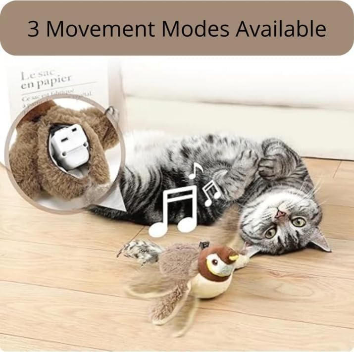 Interactive Flapping Bird Toy for Cats