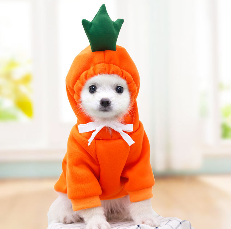 Warm Cute Fruit Fleece Hoodie for Small Pets