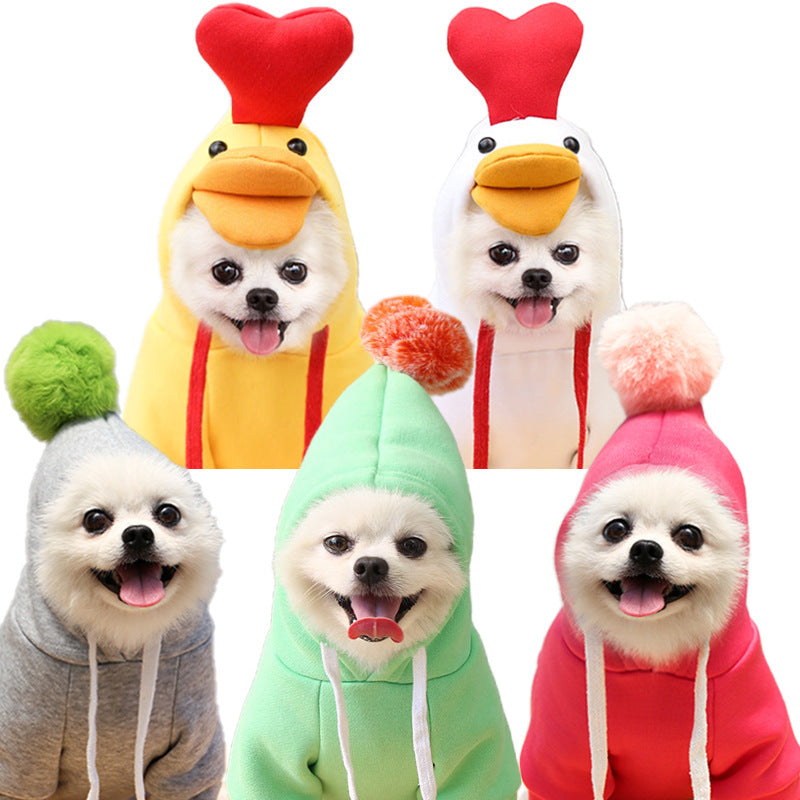 Warm Cute Fruit Fleece Hoodie for Small Pets