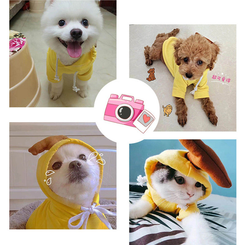 Warm Cute Fruit Fleece Hoodie for Small Pets