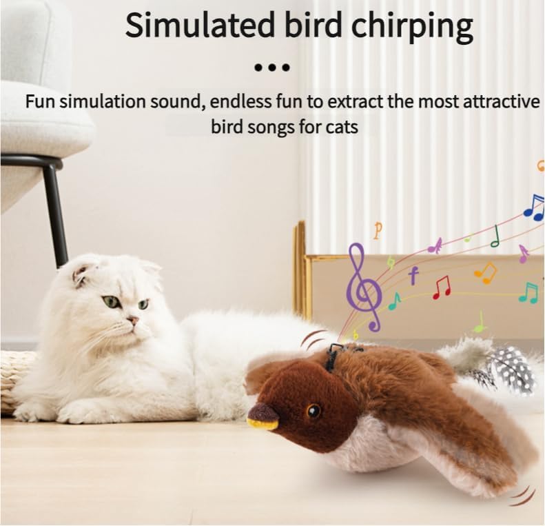 Interactive Flapping Bird Toy for Cats
