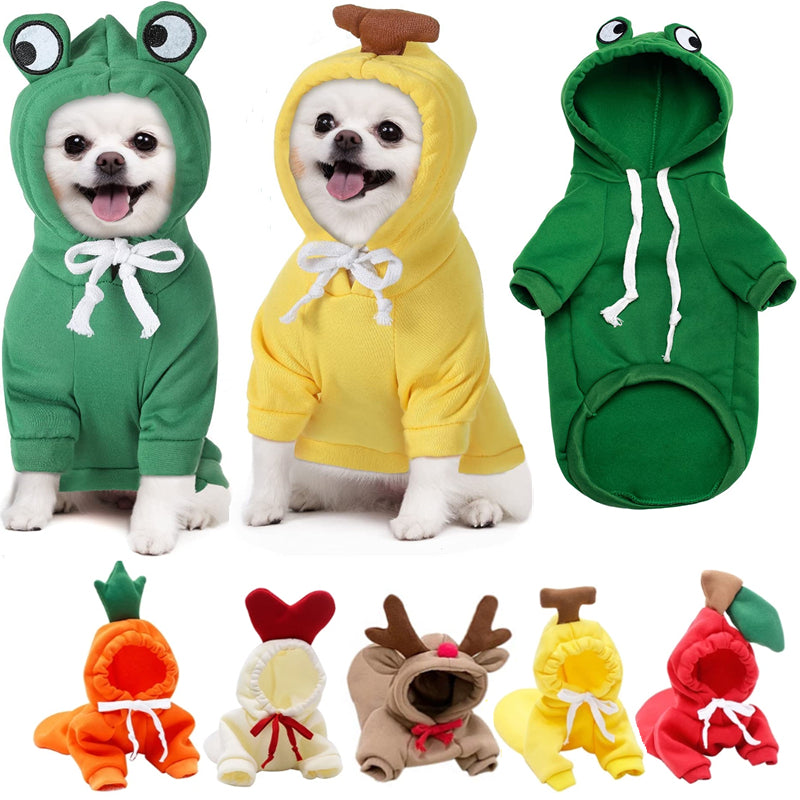 Warm Cute Fruit Fleece Hoodie for Small Pets