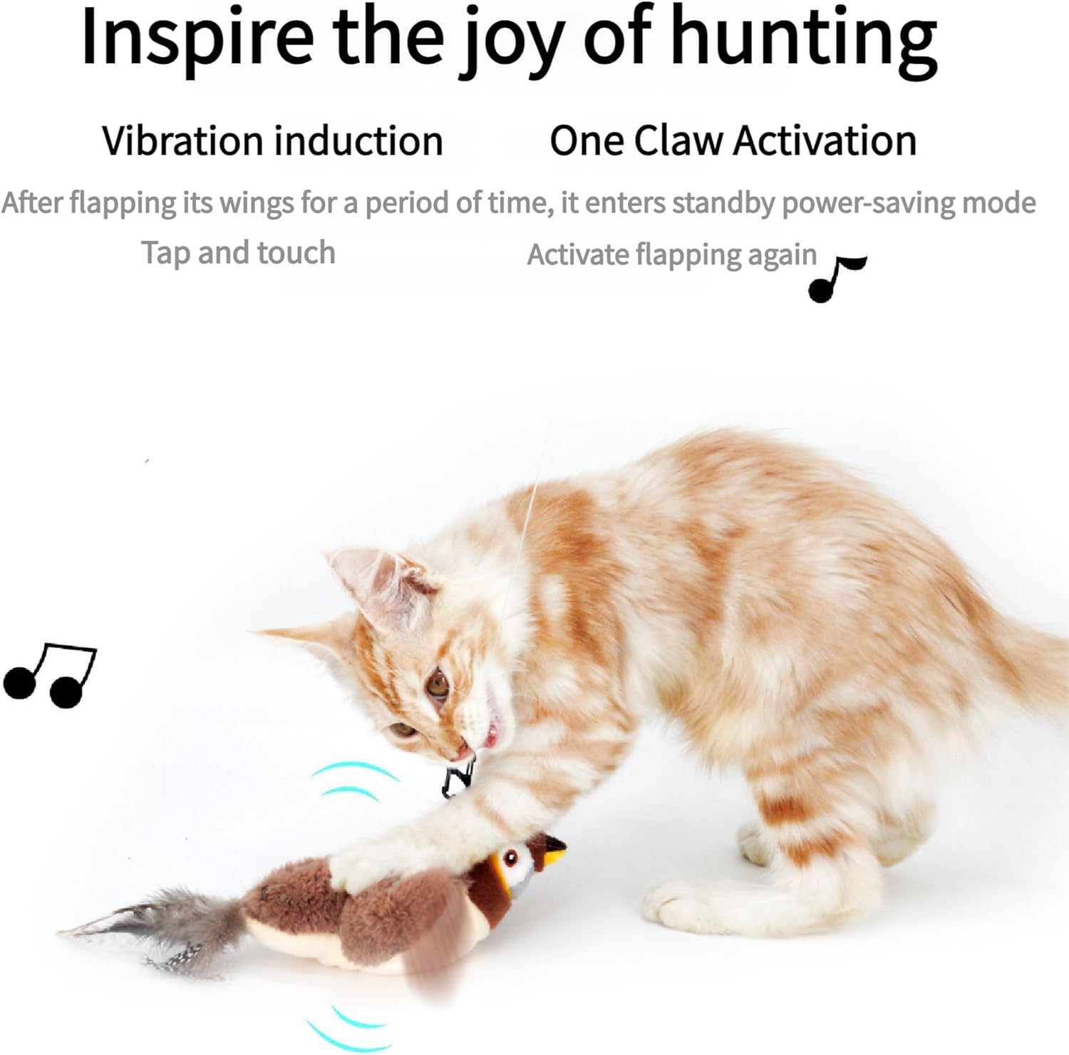 Interactive Flapping Bird Toy for Cats